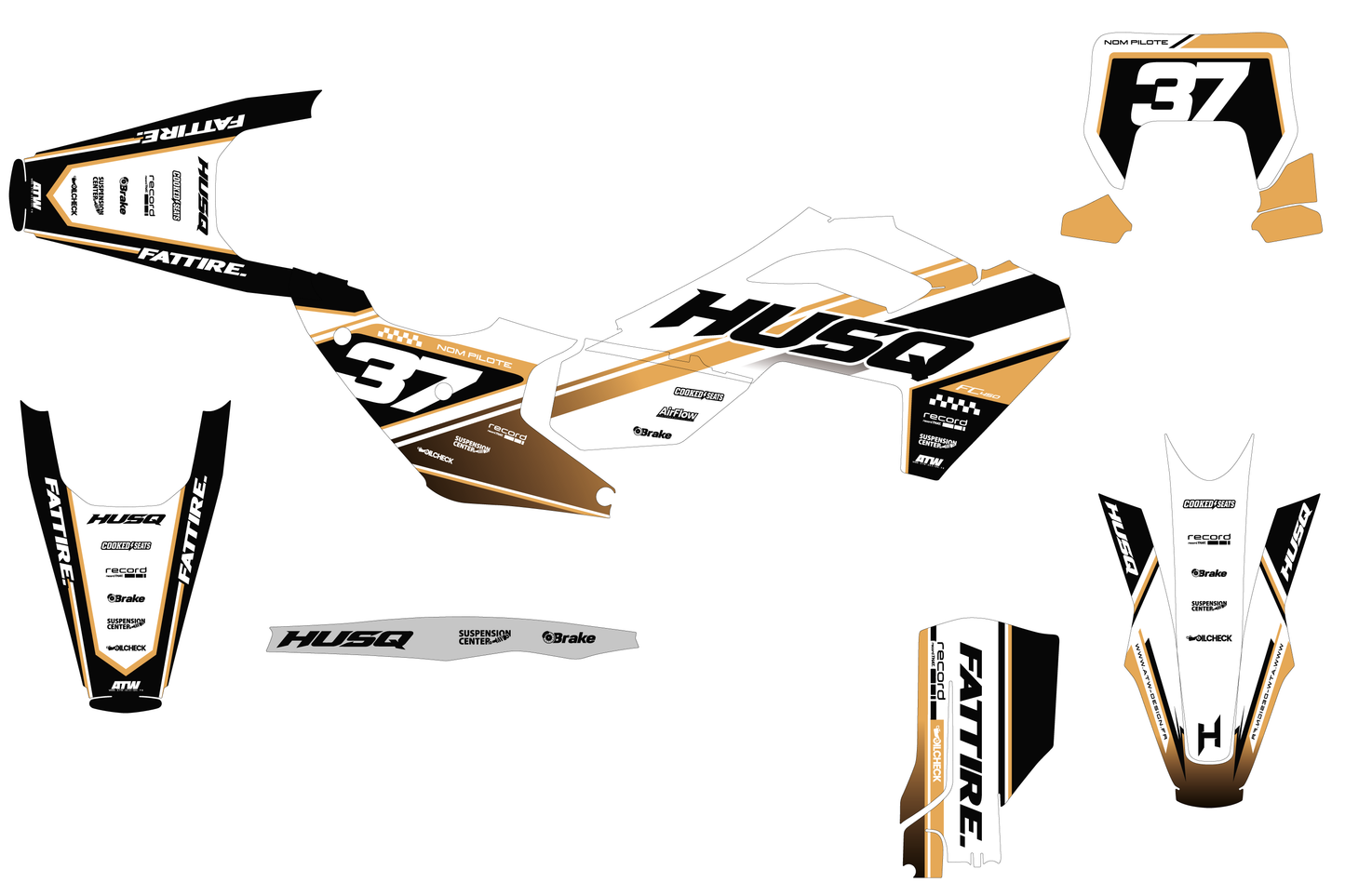 Kit déco Husqvarna FC/TC/FE/TE - KHQCE003 Beige