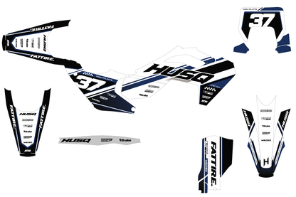 Kit déco Husqvarna FC/TC/FE/TE - KHQCE003 Bleu