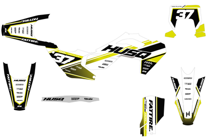 Kit déco Husqvarna FC/TC/FE/TE - KHQCE003 Jaune