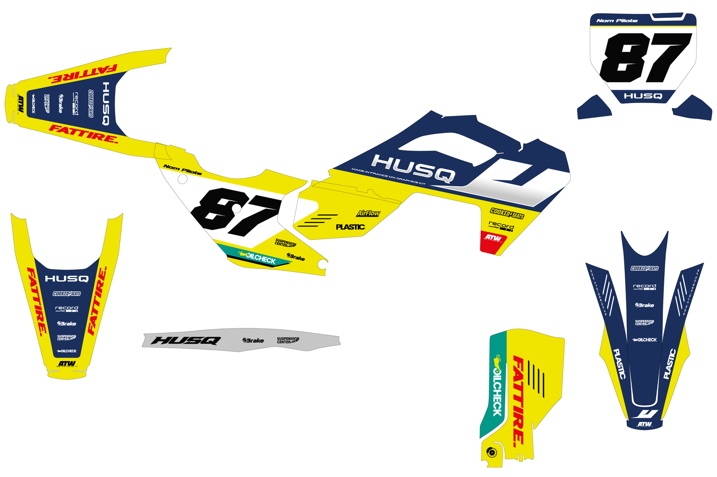 Kit déco Husqvarna 450 FS - HQSM002 Blanc