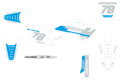 Kit déco Husqvarna FC/TC/FE/TE - HQMX003 Blanc