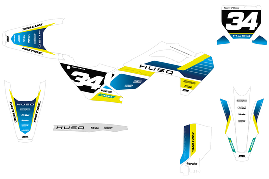 Kit déco Husqvarna FC/TC/FE/TE - HQMX007 Blanc