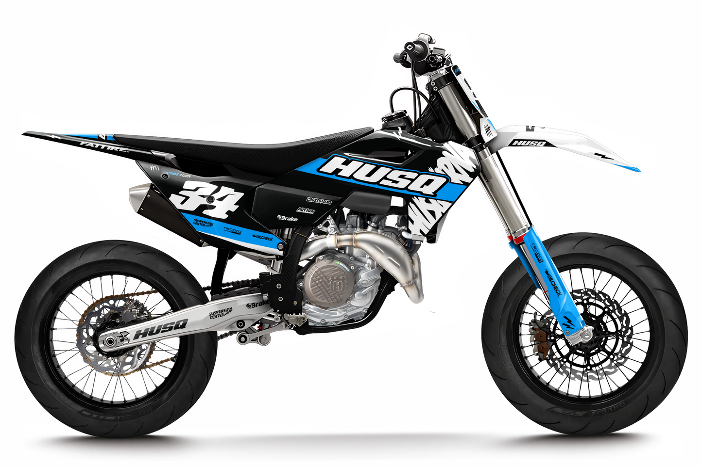Kit déco Husqvarna 450 FS - HQSM008 Cyan