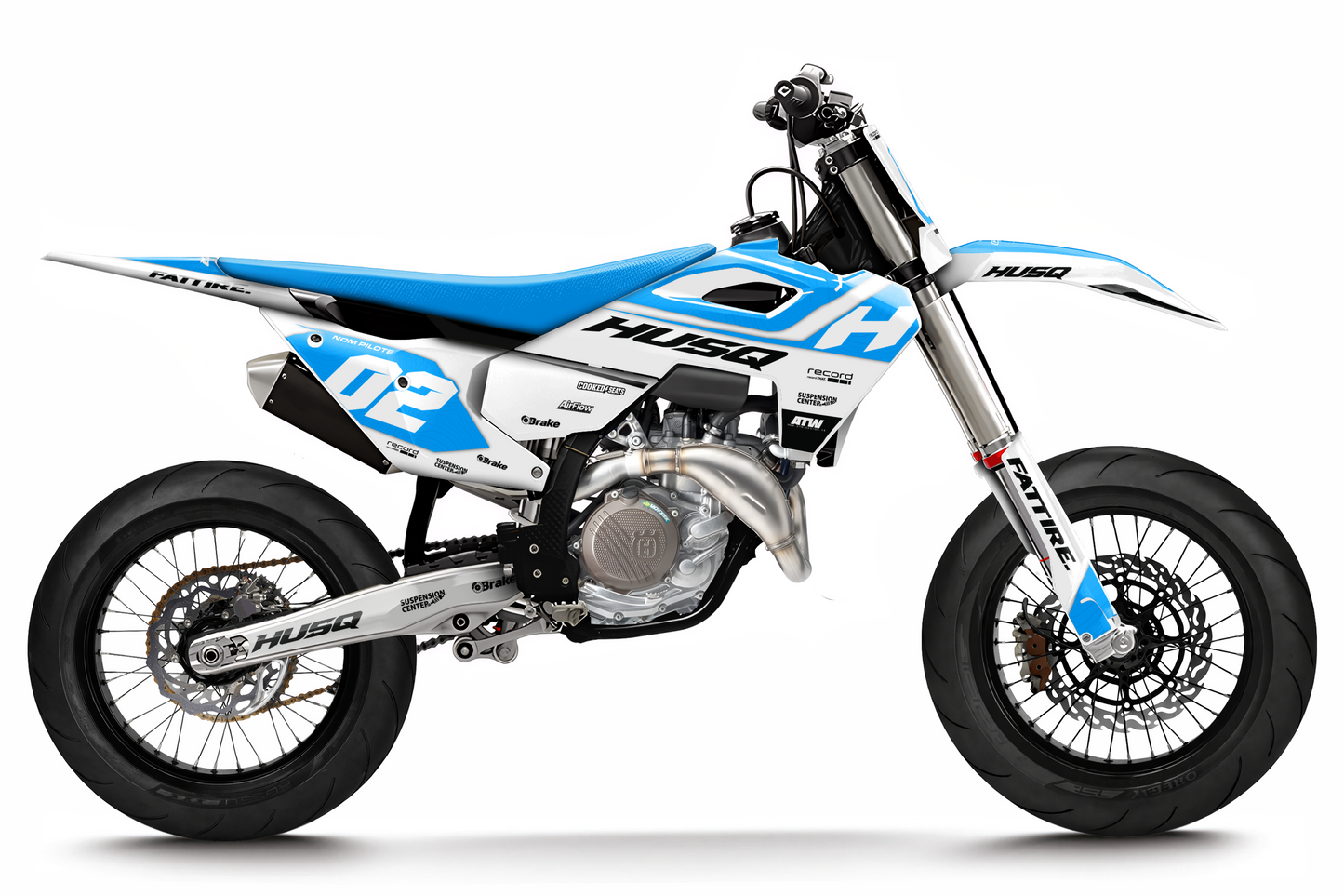 Kit déco Husqvarna 450 FS - HQSM009 Cyan