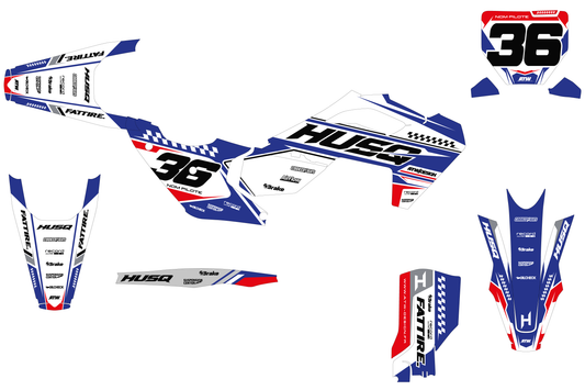 Kit déco Husqvarna FC/TC/FE/TE - KHQCE002 Bleu