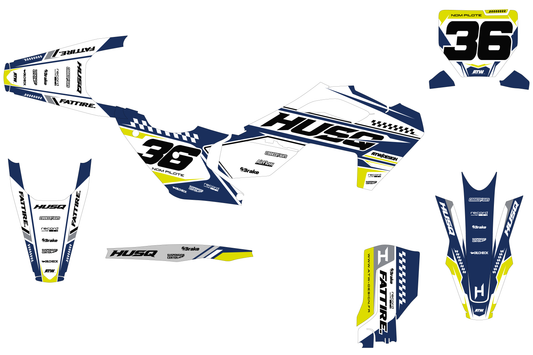 Kit déco Husqvarna FC/TC/FE/TE - KHQCE002 Jaune