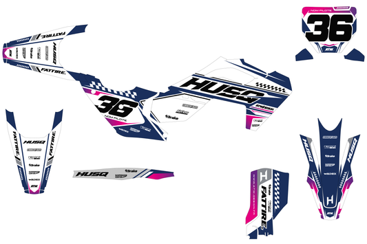 Kit déco Husqvarna FC/TC/FE/TE - KHQCE002 Rose
