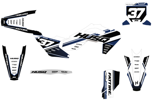 Kit déco Husqvarna FC/TC/FE/TE - KHQCE003 Bleu