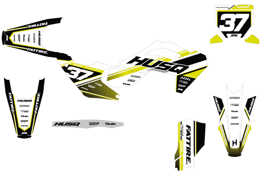 Kit déco Husqvarna FC/TC/FE/TE - KHQCE003 Jaune