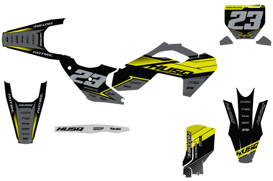 Kit déco Husqvarna 450 FS - KHQFS007 Noir