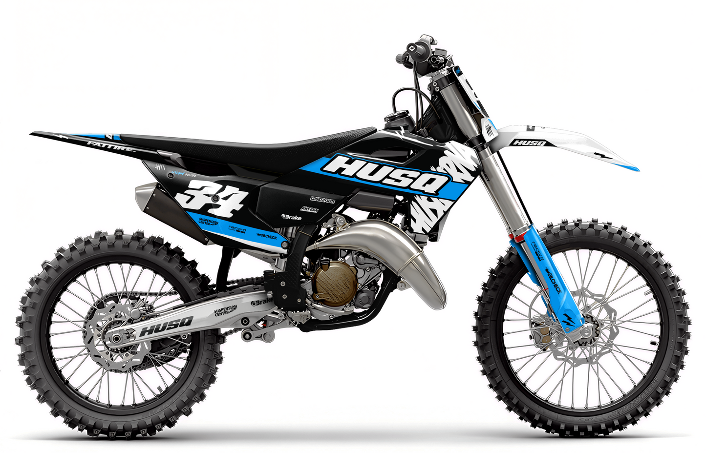 Kit déco Husqvarna FC/TC/FE/TE - HQMX008 Cyan