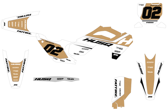 Kit déco Husqvarna FC/TC/FE/TE - HQMX009 Beige