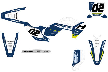 Kit déco Husqvarna FC/TC/FE/TE - HQMX009 Bleu