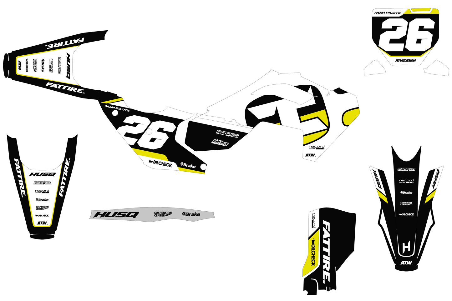 Kit déco Husqvarna 450 FS - KHQFS010 Blanc