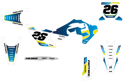 Kit déco Husqvarna 450 FS - KHQFS010 Bleu