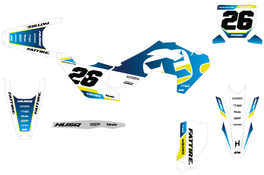 Kit déco Husqvarna 450 FS - KHQFS010 Bleu