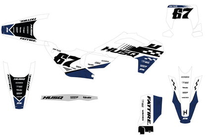 Kit déco Husqvarna FC/TC/FE/TE - KHQCE004 Bleu