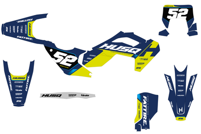 Kit déco Husqvarna FC/TC/FE/TE - KHQCE005 Jaune