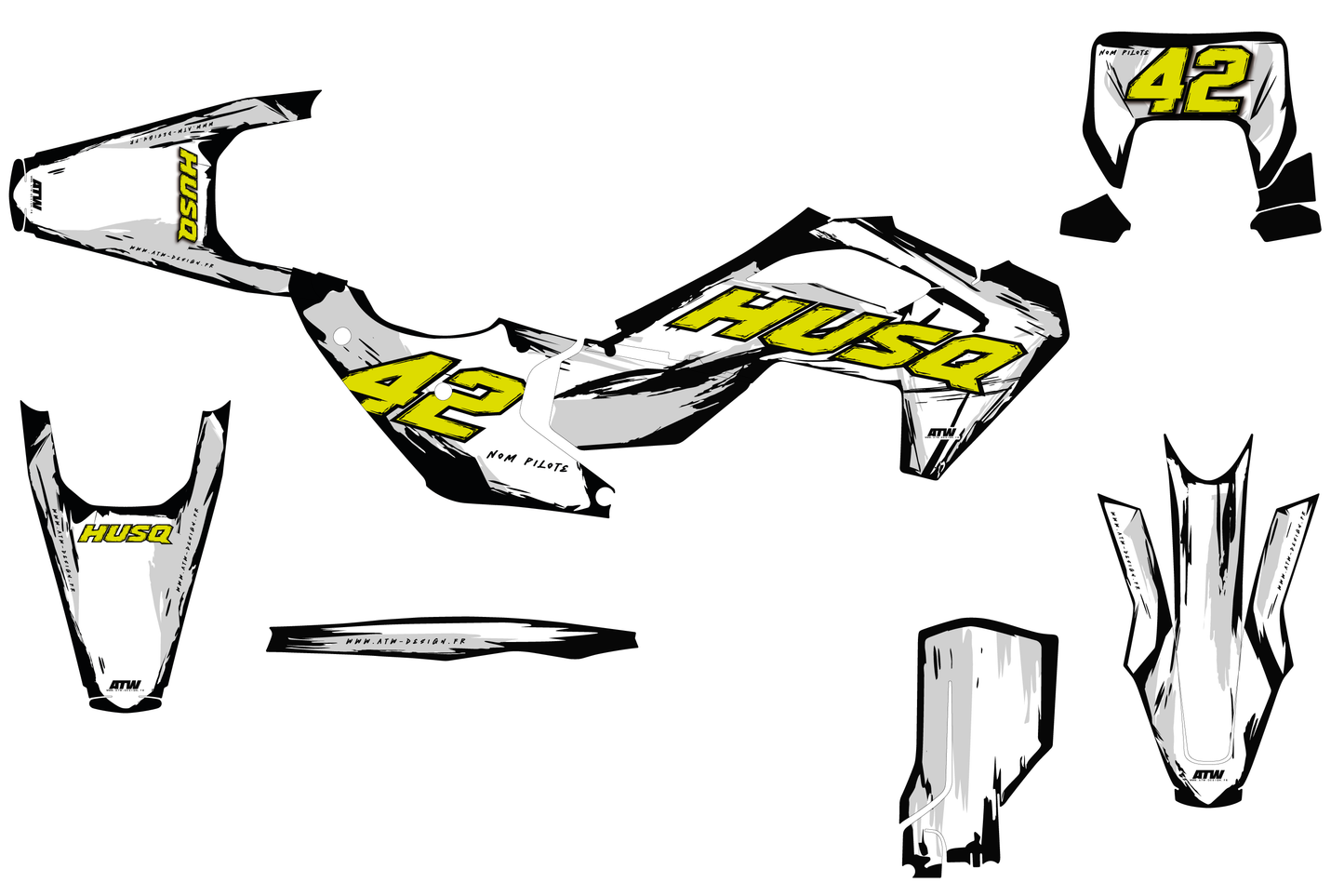 Kit déco Husqvarna FC/TC/FE/TE - KHQCE006 Blanc