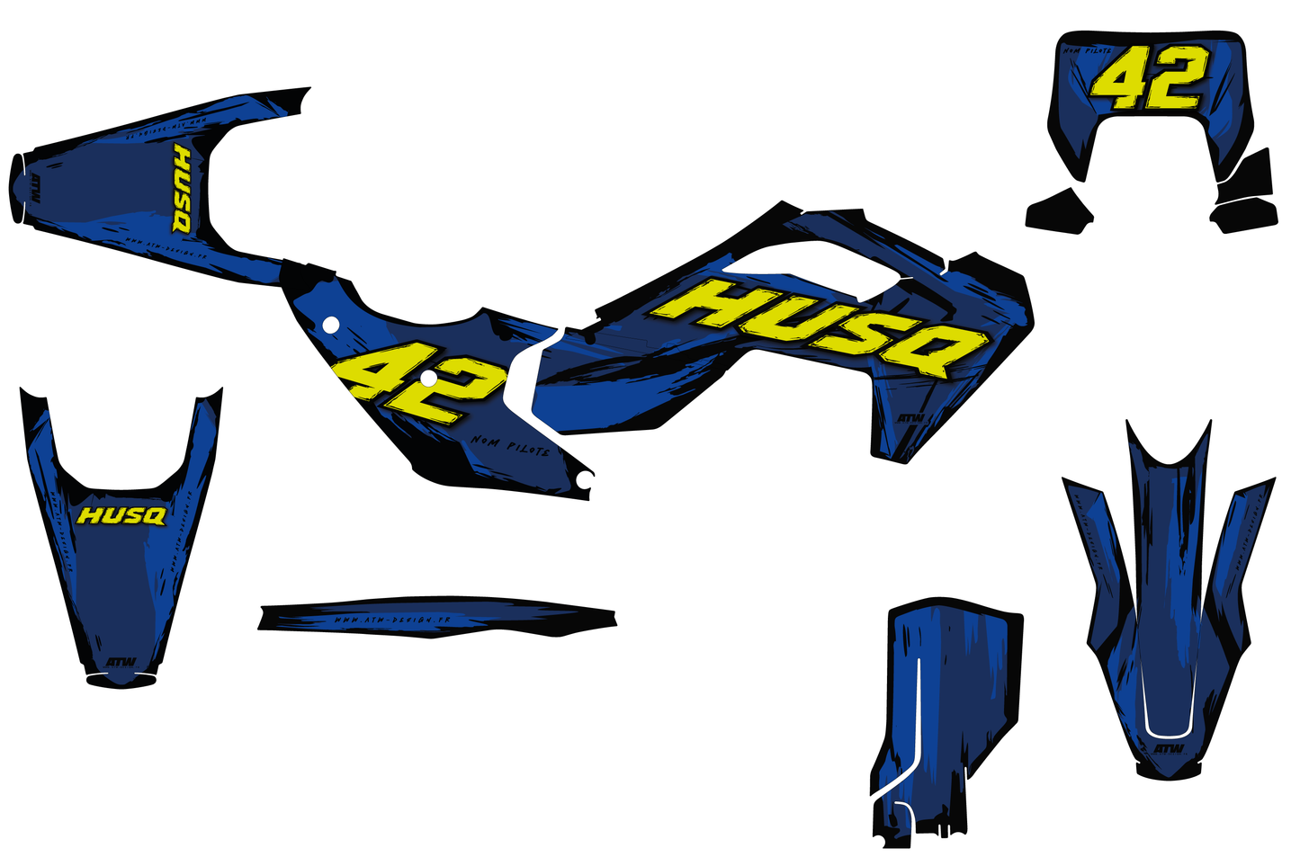 KTM SX / SX-F motocross graphics kit - Spike Orange
