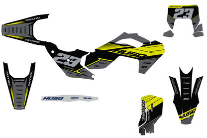 Kit déco Husqvarna FC/TC/FE/TE - KHQCE007 Noir