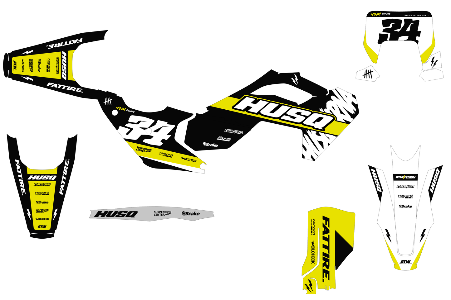 KTM SX / SX-F motocross graphics kit - Spike Orange