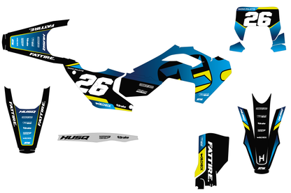 Kit déco Husqvarna FC/TC/FE/TE - KHQCE010 Noir