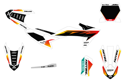 KTM 50 SX motocross graphics kit - Cutz Orange
