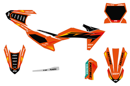 Kit déco motocross KTM 50 SX - Factory-K25 Orange