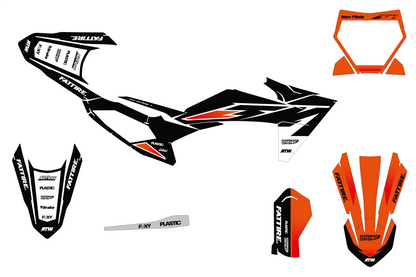 KTM 85 SX motocross graphics kit - Cutz Orange