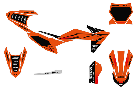 KTM 50 SX motocross graphics kit - Cutz Orange