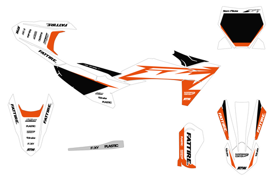 KTM 50 SX motocross graphics kit - Cutz Orange