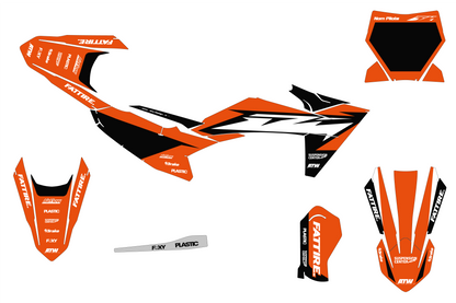KTM 50 SX motocross graphics kit - Cutz Orange