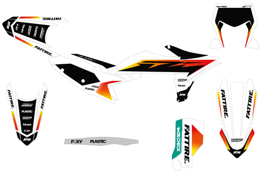 Kit déco motocross KTM EXC / EXC-F - Factory K25 Blanc