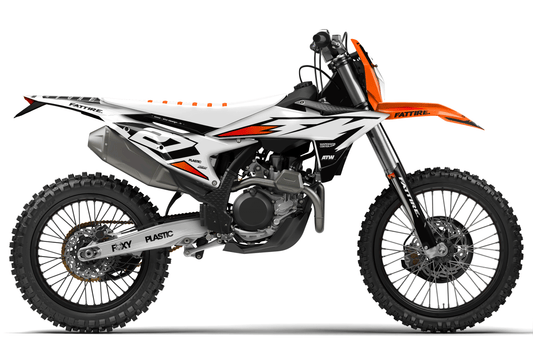 Kit déco motocross KTM EXC / EXC-F - Run Blanc