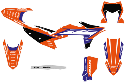 KTM SX / SX-F motocross graphics kit - Spike Orange
