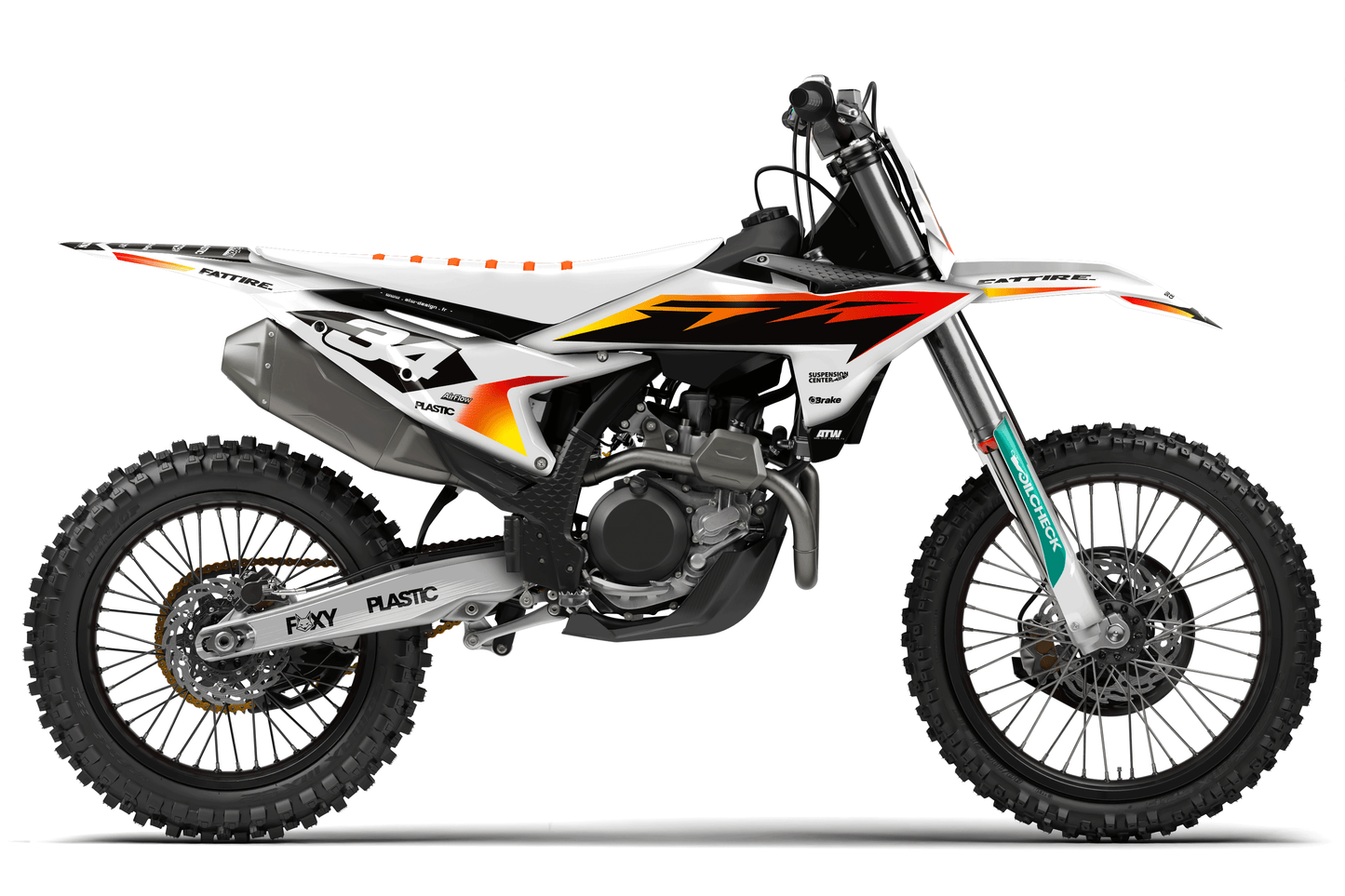 KTM SX / SX-F motocross graphics kit - Factory-K25 White