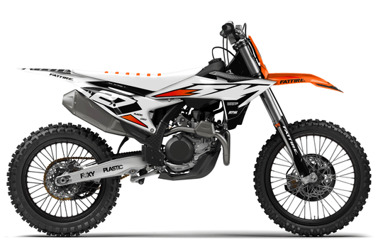 KTM SX / SX-F motocross graphics kit - Run White