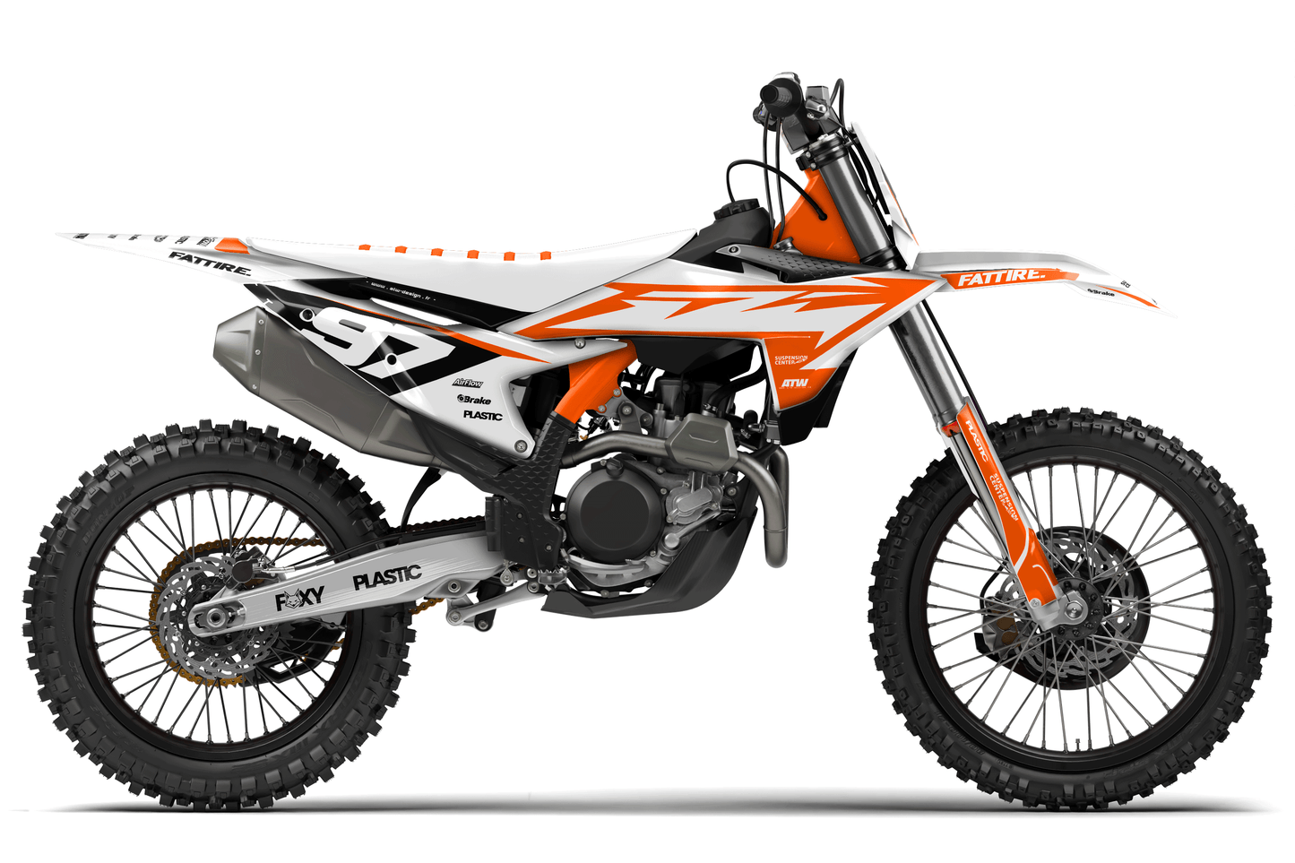 KTM SX / SX-F motocross graphics kit - Spike White
