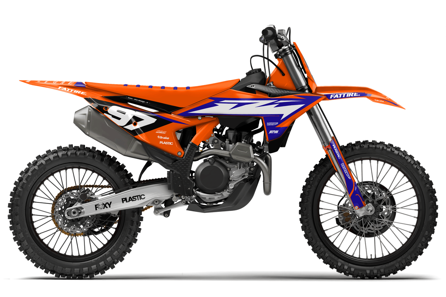 KTM SX / SX-F motocross graphics kit - Spike Orange