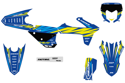 Kit déco motocross SHERCO SE / SE-F - Brush Bleu