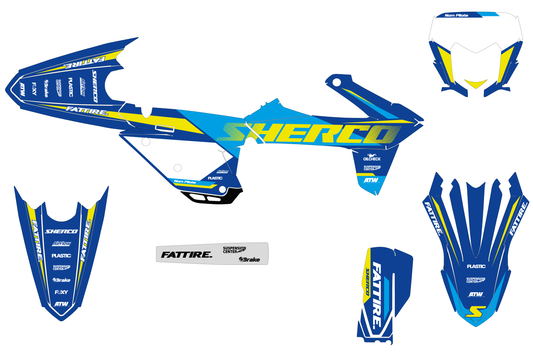 Kit déco motocross SHERCO SE / SE-F - Factory K26 Bleu