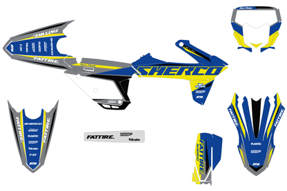 Kit déco motocross SHERCO SE / SE-F - Tech Gris