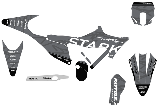 Kit déco motocross Stark Future VARG SM - Down Gris
