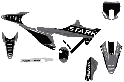 Kit déco motocross Stark Future VARG EX - Simple Gris