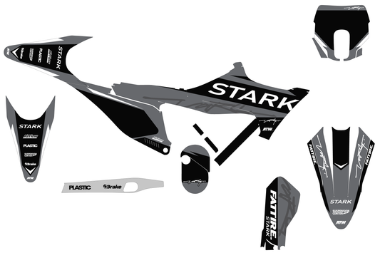 Kit déco motocross Stark Future VARG SM - Simple Gris