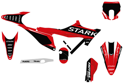 Kit déco motocross Stark Future VARG EX - Simple Rouge