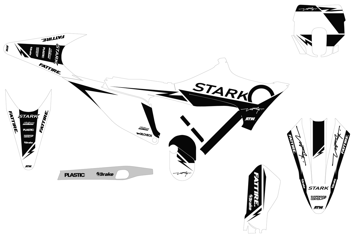 KTM 50 SX motocross graphics kit - Cutz Orange