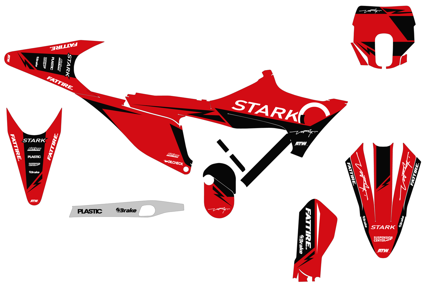 KTM 50 SX motocross graphics kit - Cutz Orange