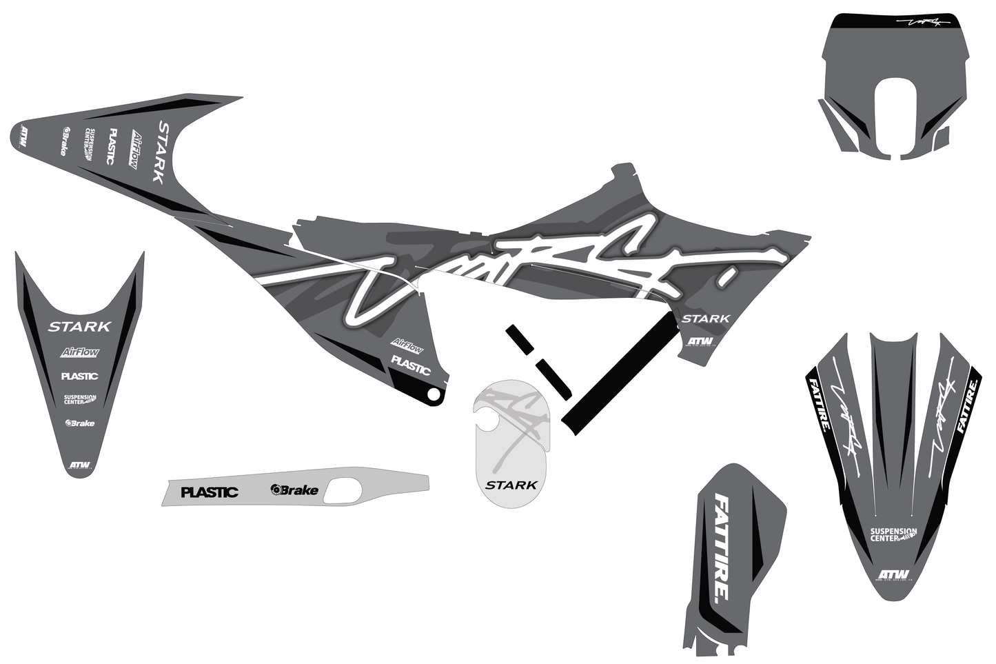 KTM 50 SX motocross graphics kit - Cutz Orange